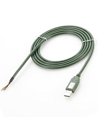 RS232 Cable USB-RS232-WE Cable USB to RS232 Serial converter Adapter Cable with FT232R chip Wire End Serial Cable for Windows,1.8m