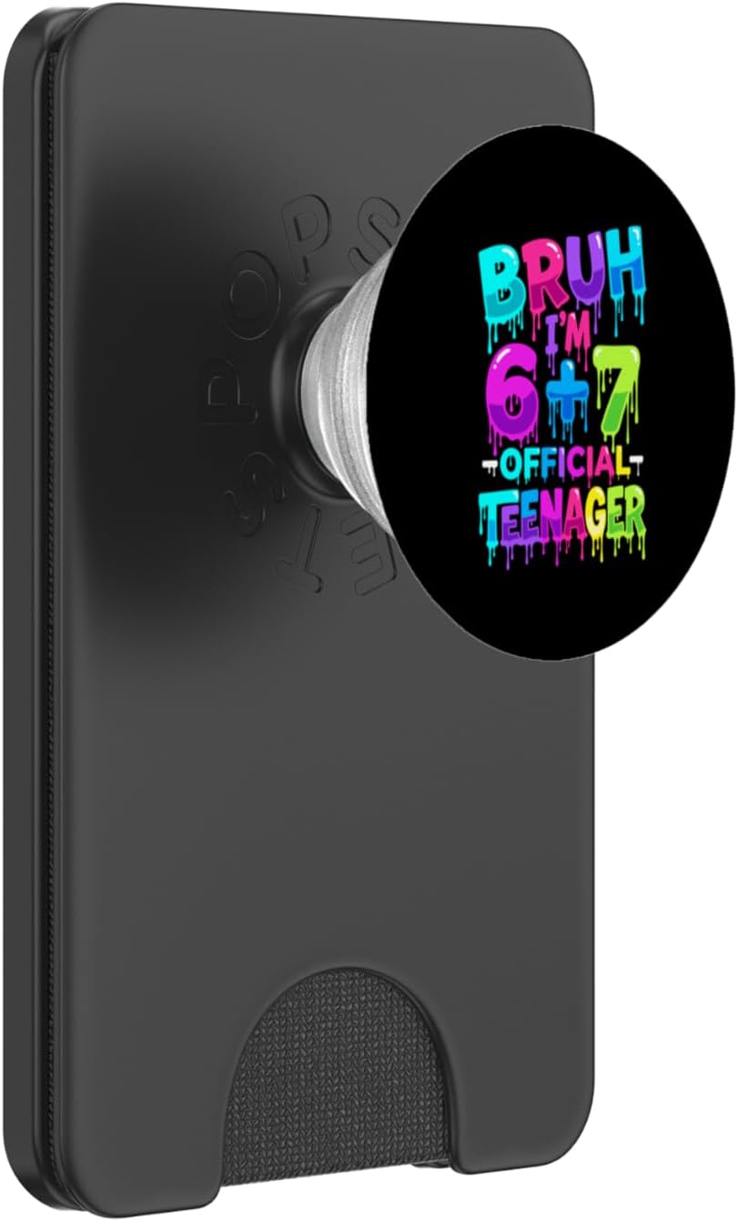 Official Teenager 13 Years Old ice drip 6 Plus 7 Math Bday PopSockets PopWallet for MagSafe
