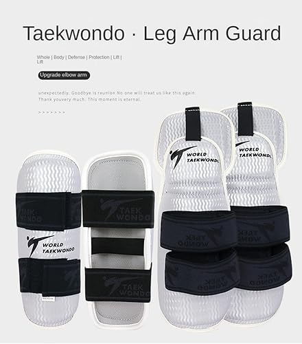 Miniatura 4 de Espinilleras de Taekwondo para antebrazo, codo y brazo, WT MMA artes marciales, boxeo, kickboxing, karate, sparring, Muay Thi, entrenamiento para