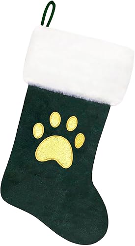 Miniatura 171 de Medias de Navidad con monograma de terciopelo rojo de 20 pulgadas con puño de felpa súper suave blanca, medias de Navidad bordadas personalizadas