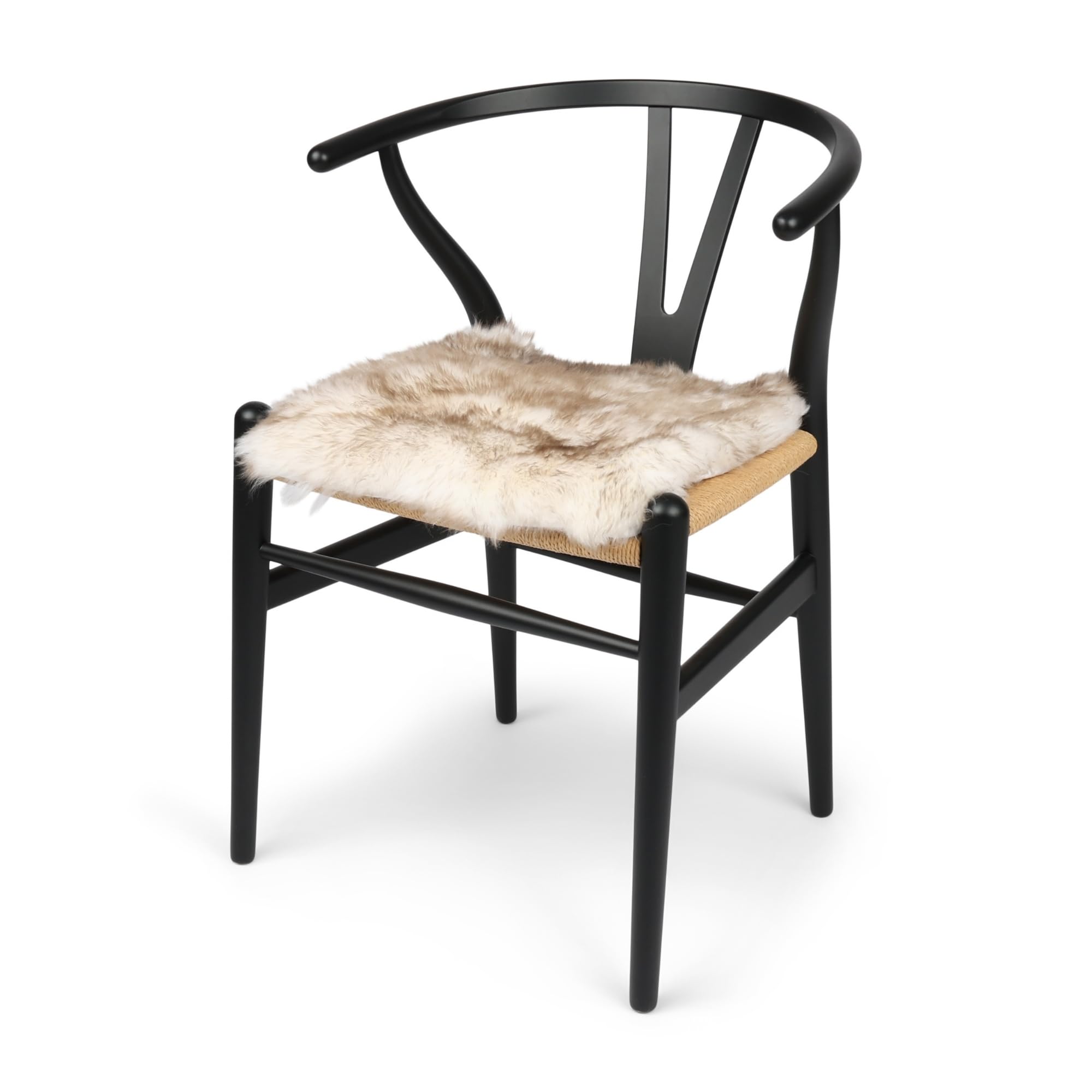 Nordic Sheep Sheepskin Seat Pads & Chair Cushion 40x40cm, Wolf Tip