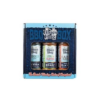 Blues Hog BBQ Rub Variety Pack, Cajun, Ritas & Fajitas, Rodeo Rub | Gluten-free | No high fructose corn syrup | Made in the USA | Barbecue gift set & variety sampler