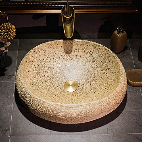 19 pollice sopra bancone del bagno della