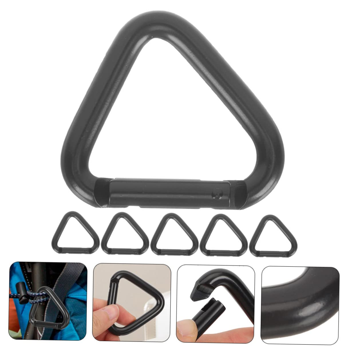 24pièces Mousquetons Robustes Clip De Montagne Pratique pour Et Activités Extérieures Boucles Triangulaires Légères Et