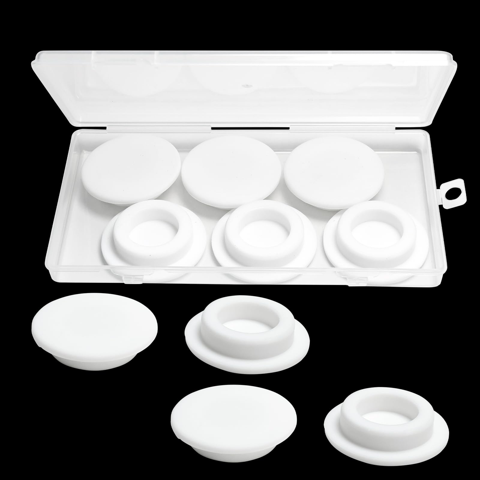 6 Pcs 30 mm/1.19 in Silicone Rubber Plug for 29 mm Round Holes