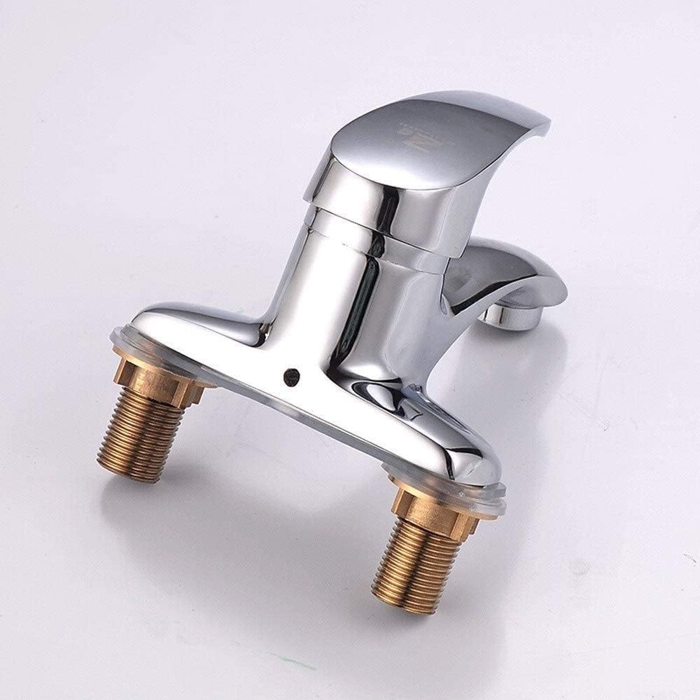 キッチンタップバスルーム実用的な蛇口シンプルなバスルームの温水および冷水の蛇口シンクの蛇口器具銅単穴シングルハンドル洗面器の蛇口容器