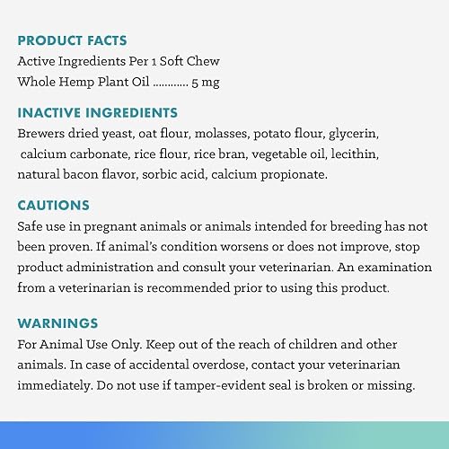 Miniatura 8 de iHeartDogs Masticables calmantes y de movilidad de cáñamo para perros, mordeduras de alivio de ansiedad para perros con cáñamo, golosinas calmantes