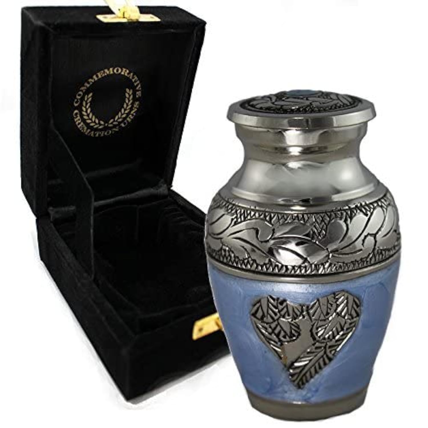 Blue Angel Cremation Urn for Ashes Adult Male - Beautifully Handcrafted & Personalized Cremation Urns for Human Ashes Adult Man, Men, Dad or Son