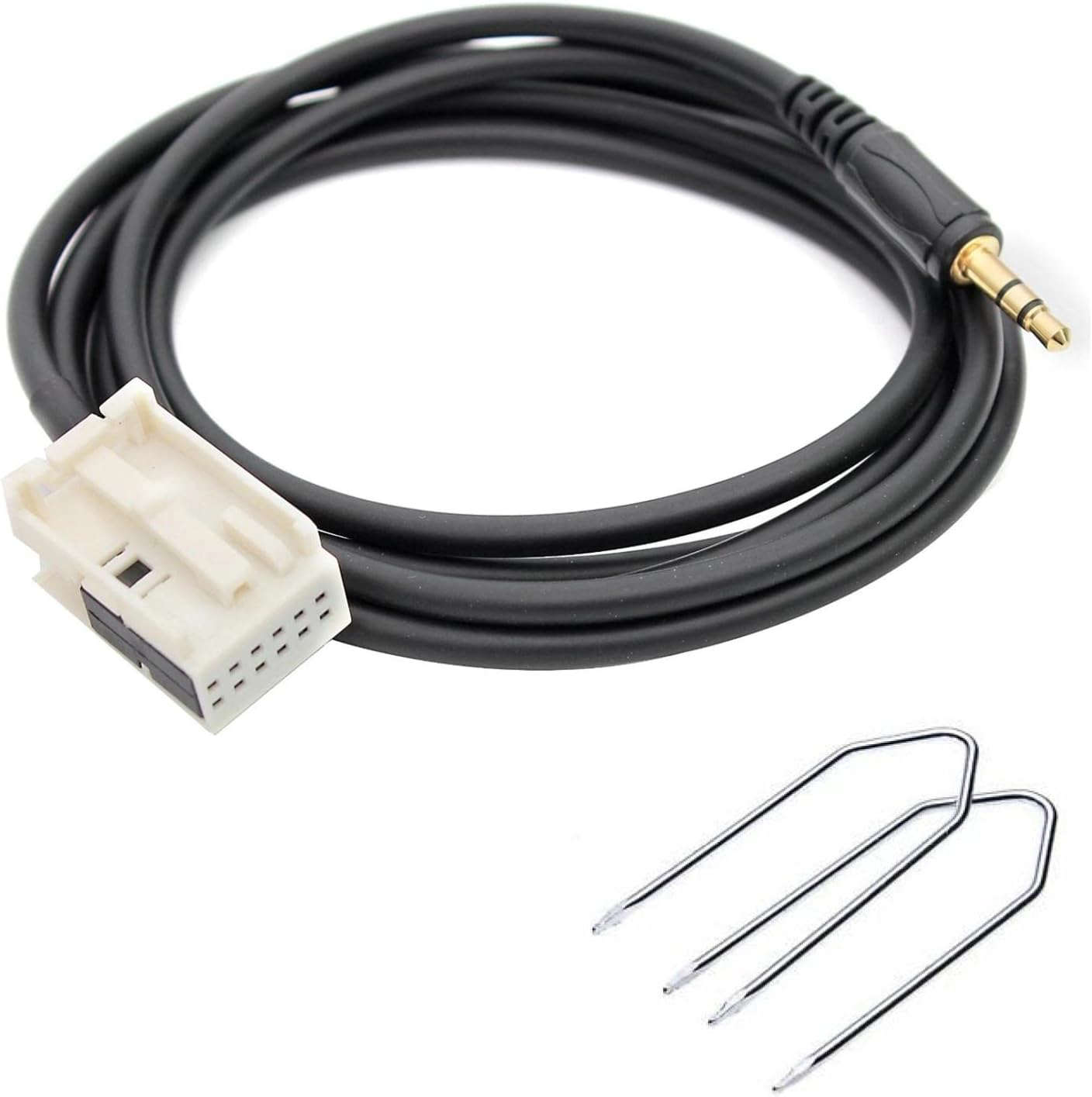 Sound-way AUX IN Adapter Cable 12 pin, Disassembly keys compatible with Peugeot, Citroen, RD4