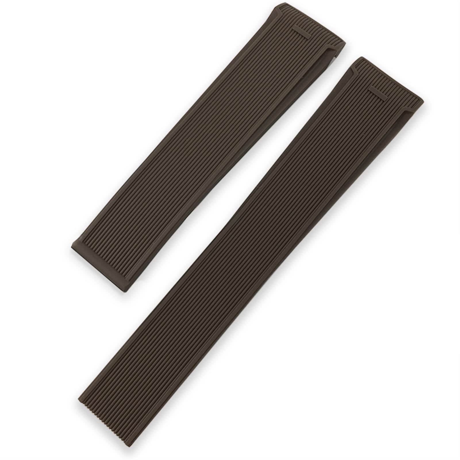 Wscebck for TAG HEUER AQUARACER 300 WAY201B Calibre 20mm 22mm Rubber Silicone Watch Strap Waterproof Bracelet Watchband (Color : Brown no Buckle, Size : 20mm)