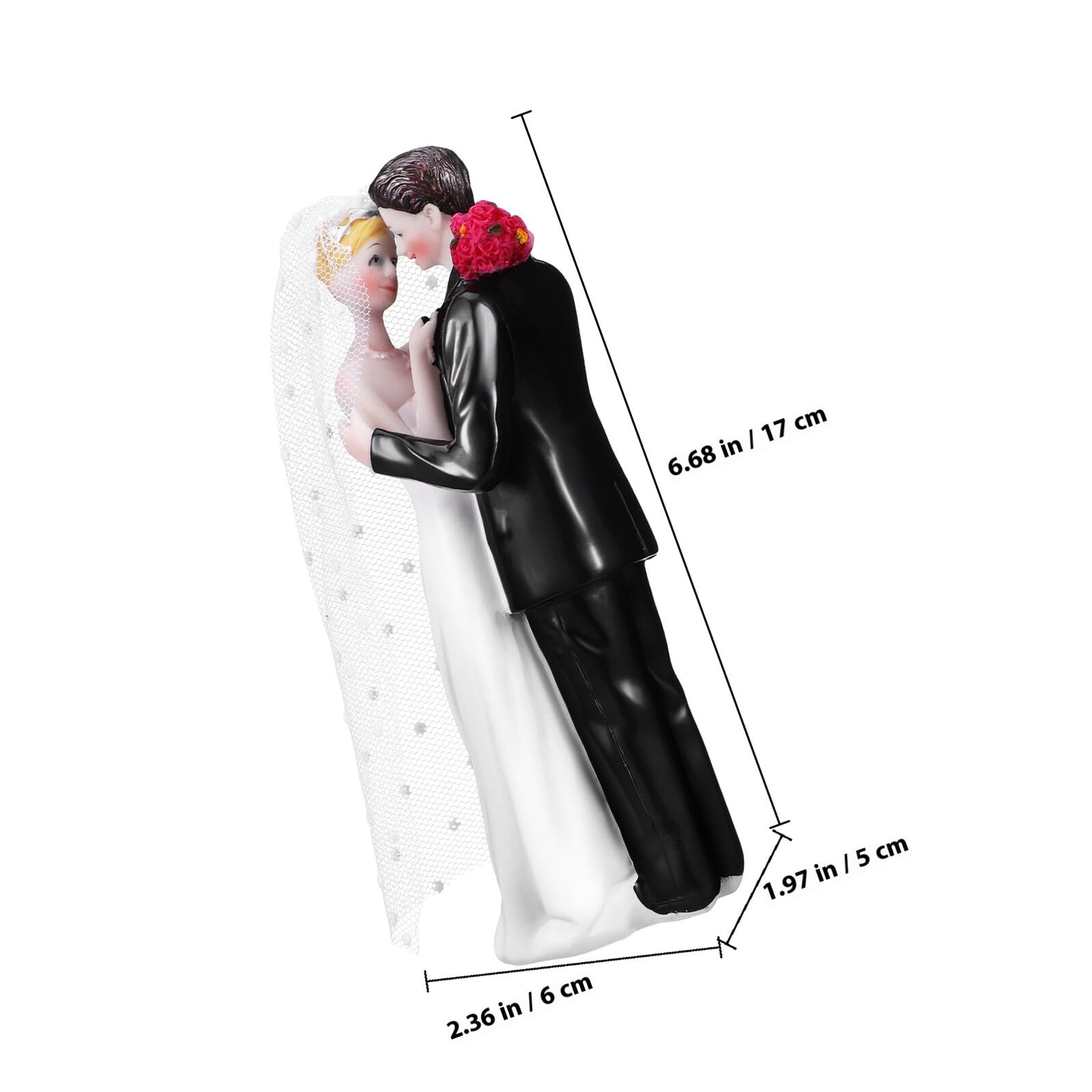 Cake Topper Matrimonio in Resina Elegante Decorazione per Torta Sposi Non Facile da Sbiadire Sicuro da Usare per Festa di Nozze