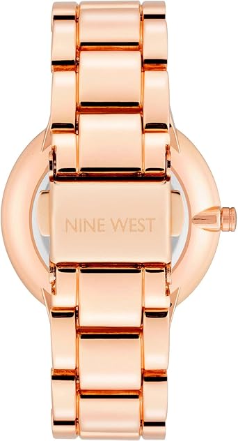 NINE WEST Women's Crystal Accented Bracelet Watch