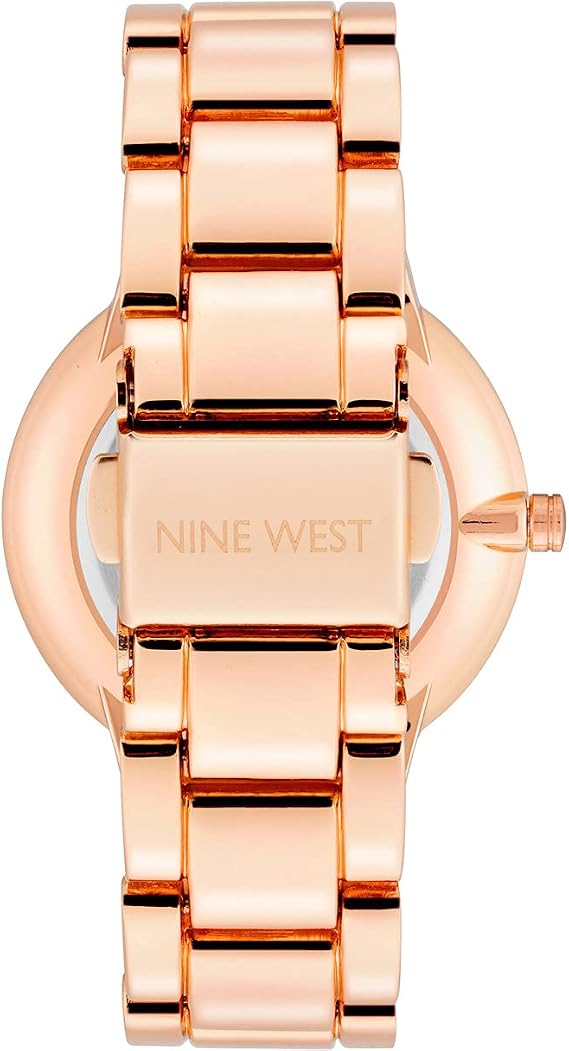 NINE WEST Women's Crystal Accented Bracelet Watch