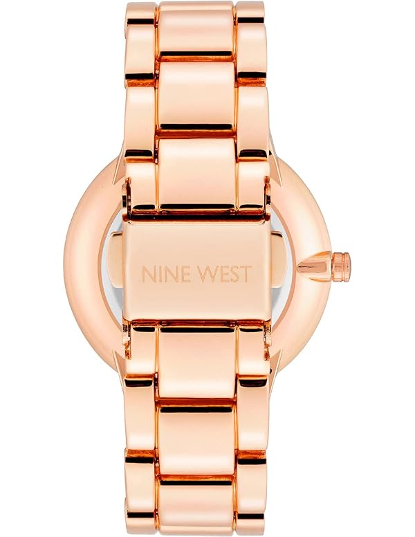 Nine West Women's Japanese Quartz Dress Watch with Metal Strap, Rose Gold, 14 (Model: NW/2098PKRG) by Nine West - Used condition - Image 3