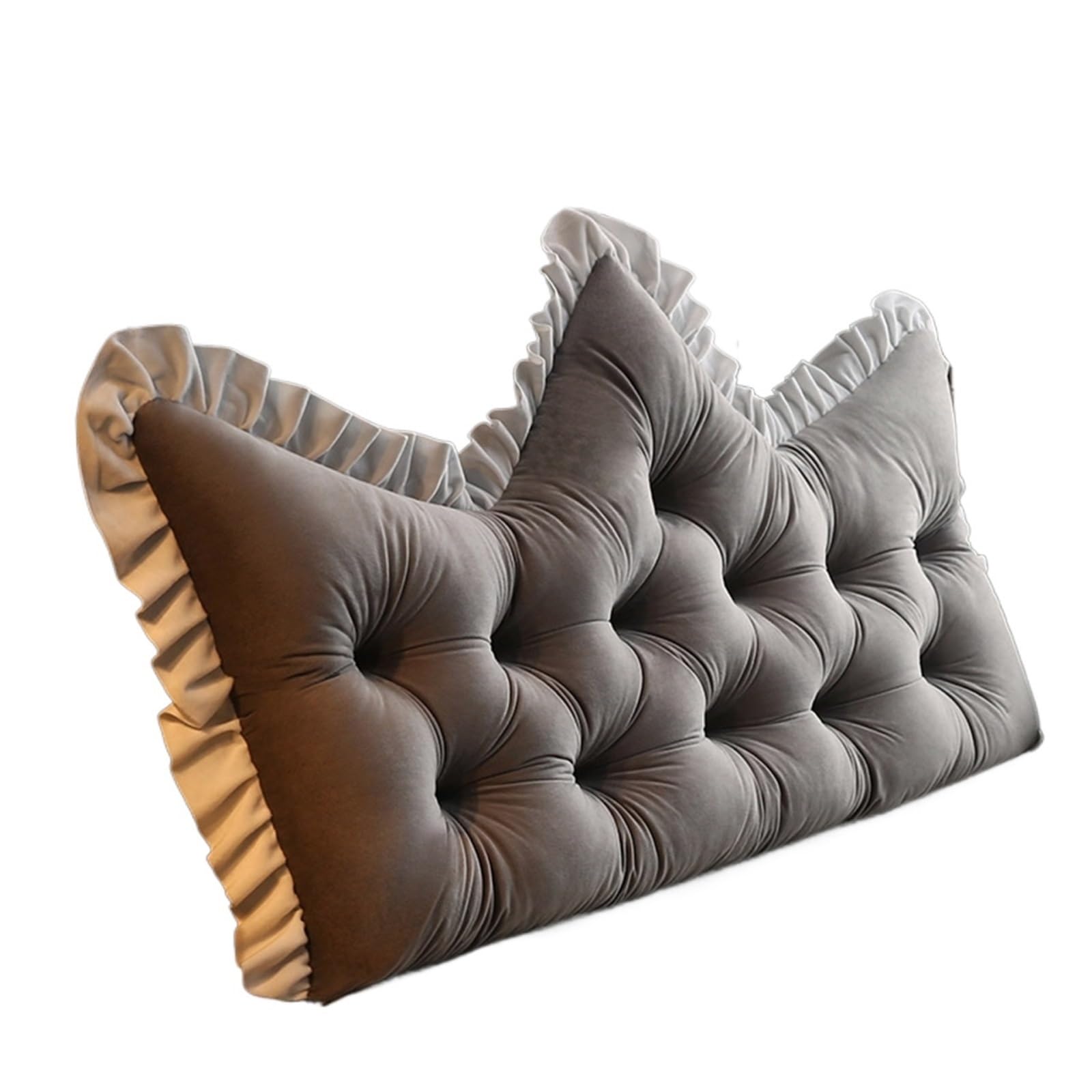 Coussin de chambre à coucher style princesse avec dossier de lit à volants 150x60x16cm