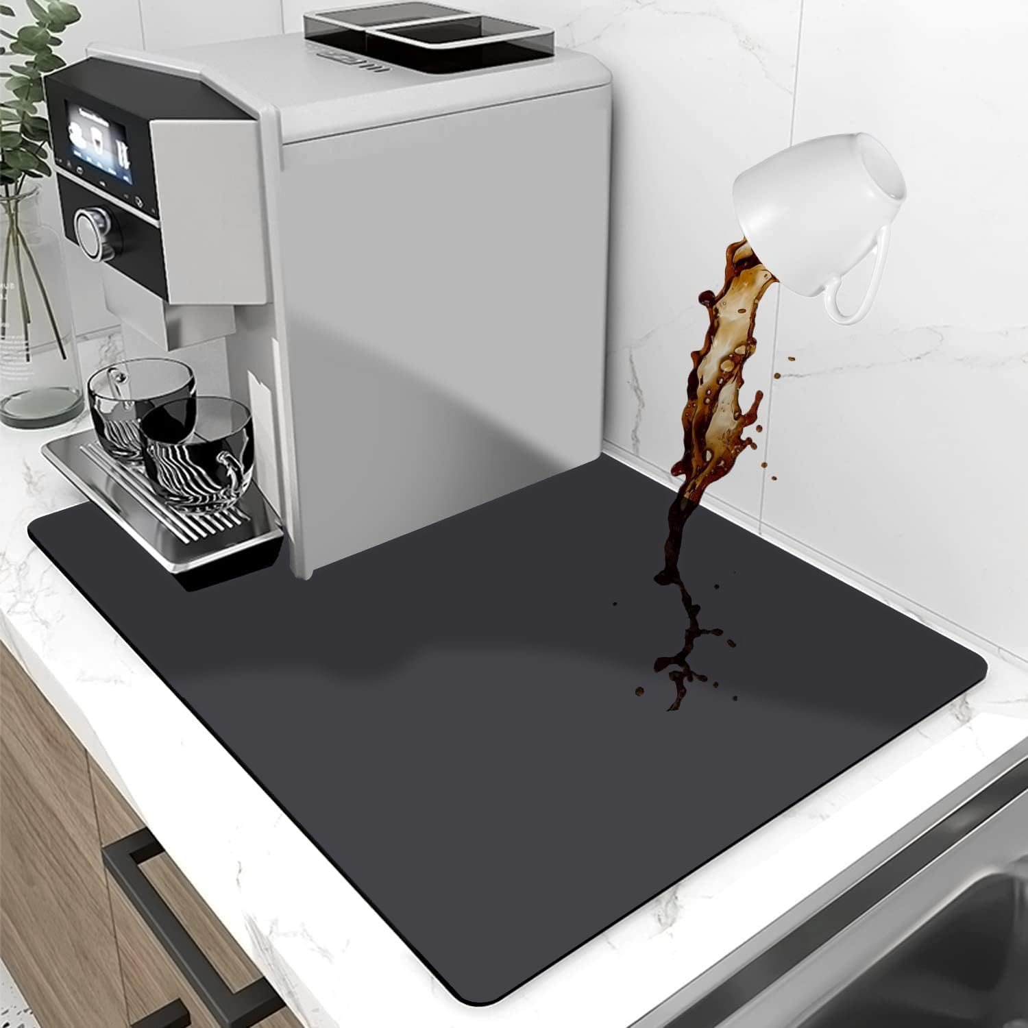 Tappetino Assorbente Per Scolapiatti E Lavello - In Silicone 40x60cm Antiscivolo - Foto 10