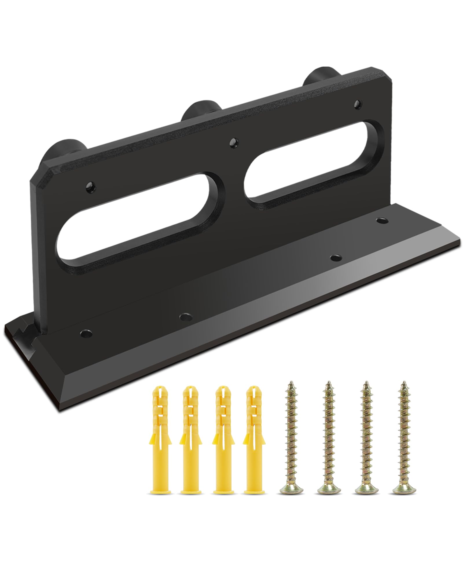 Soporte de puerta de seguridad francés, de metal pesado, con amortiguador de goma, soporta 3000 libras, evita robos de entrada/ladrones, apto para puerta manchada, puerta estándar, puerta
