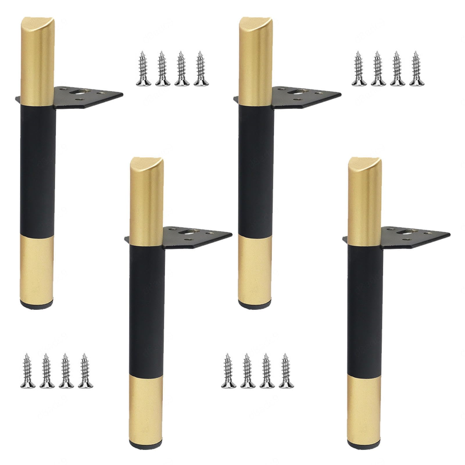 Pxzybd Nogi meblowe 13 cm 15 cm 18 cm 20 cm, 4 sztuki Metalowe nogi stołowe, nogi meblowe ze śrubami, nogi do sofy, nogi do kuchni łazienki, nogi zamienne do majsterkowania, F-20 cm (7,9 cala)