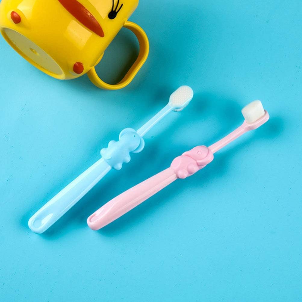 TOYANDONA 3pcs Toothbrushes Soft Bristles Cartoon Design for Years Old Gentle Cleaning Elephant Shape Ergonomic Grip for Boys and Girls Manual Oral Care