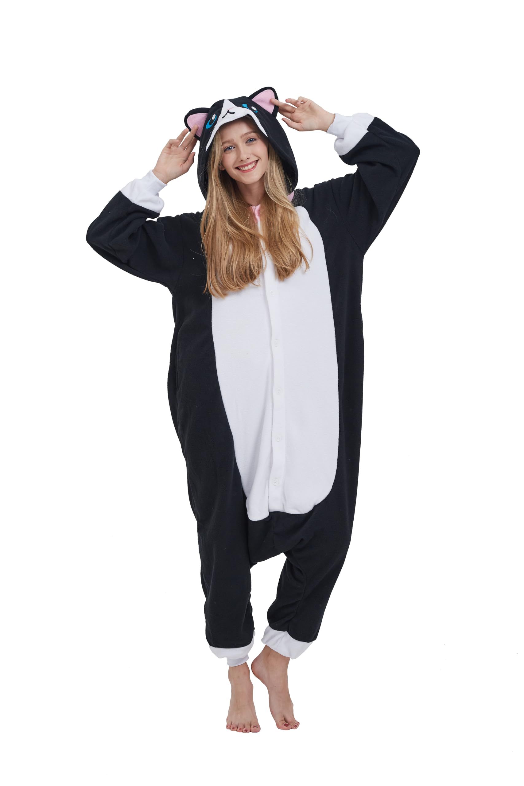 SimZoo Pijamas de Animales para Adultos, Ropa de Dormir para Disfraz de Cosplay de Animales para Hombres y Mujeres, Ropa de hogar Unisex de una Pieza | Ropa de dormir para mujer