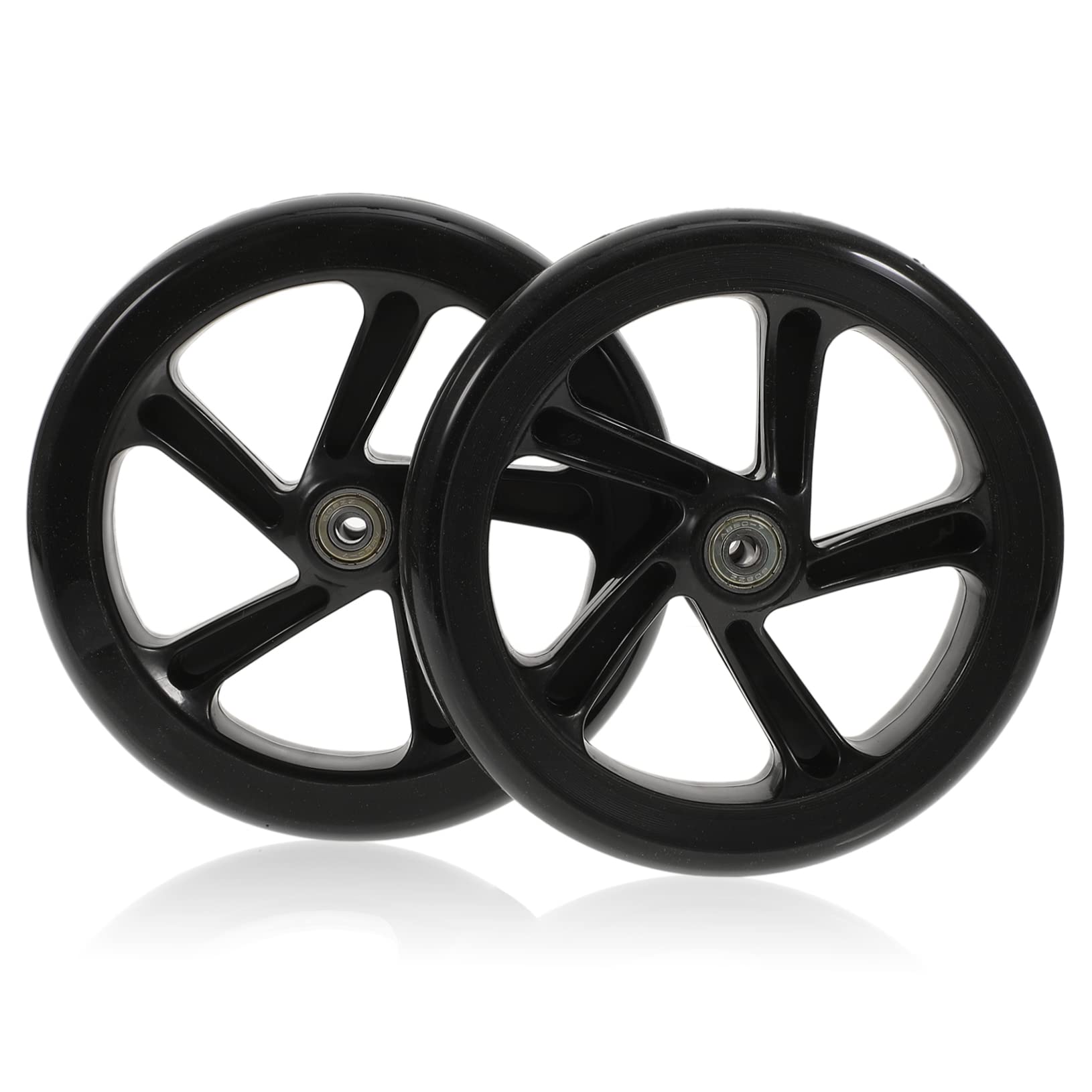 Milisten PU Haute Élasticité 2 Roues de Trottinette Grosse Roue de 180mm, Roulements, Antidérapantes et Résistantes à L’Usure pour Routes