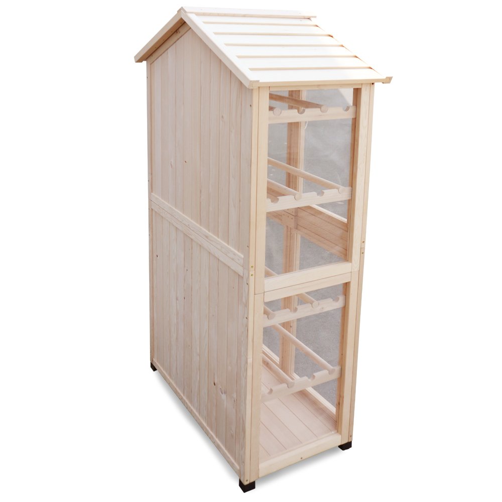 Habau 2842 Armoire de séchage, Naturel, 86 x 50 x 165 cm (l x p x h)