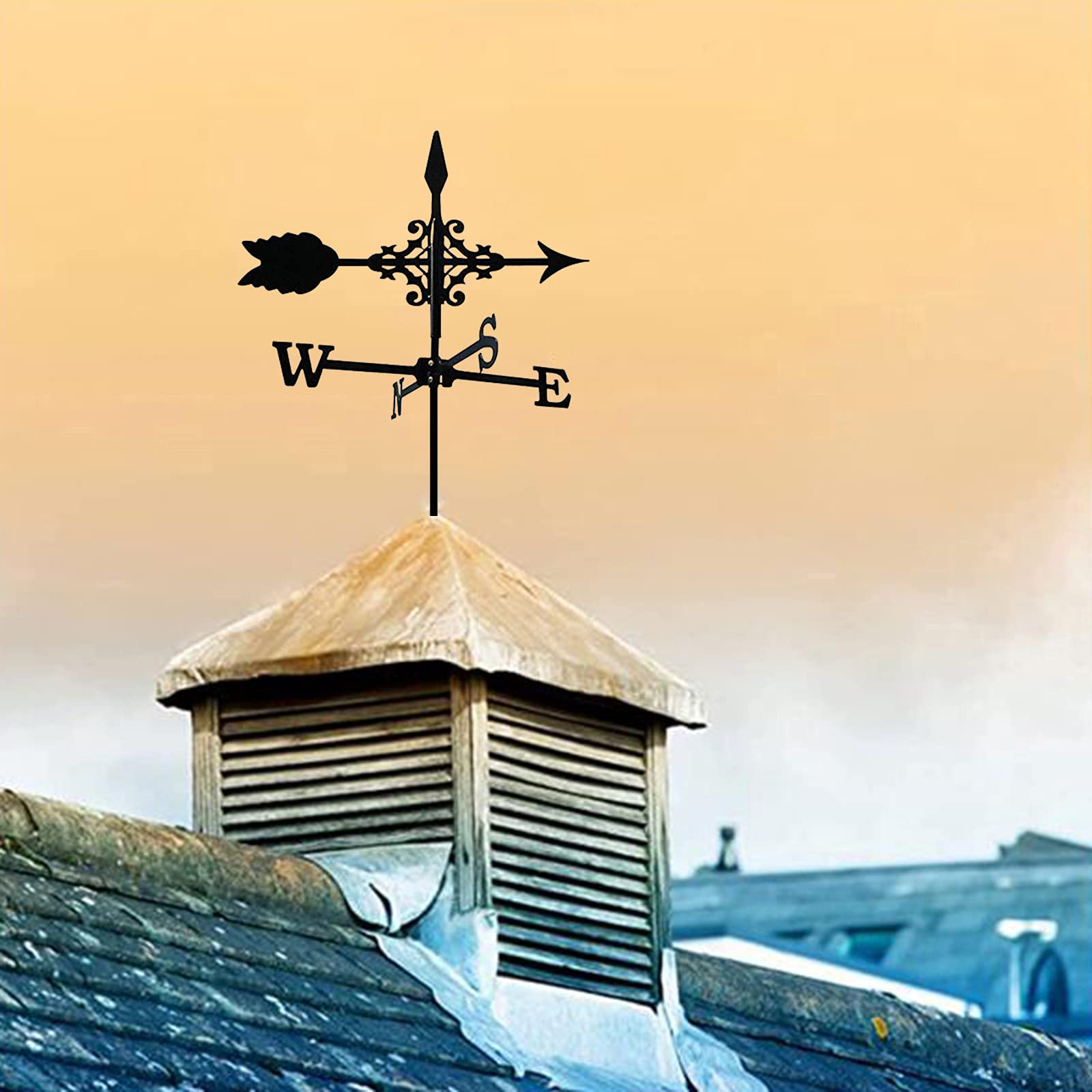 Girandola Meteo In Metallo Per Giardino - Decorazione Outdoor Con Design Onde Surf - Foto 6