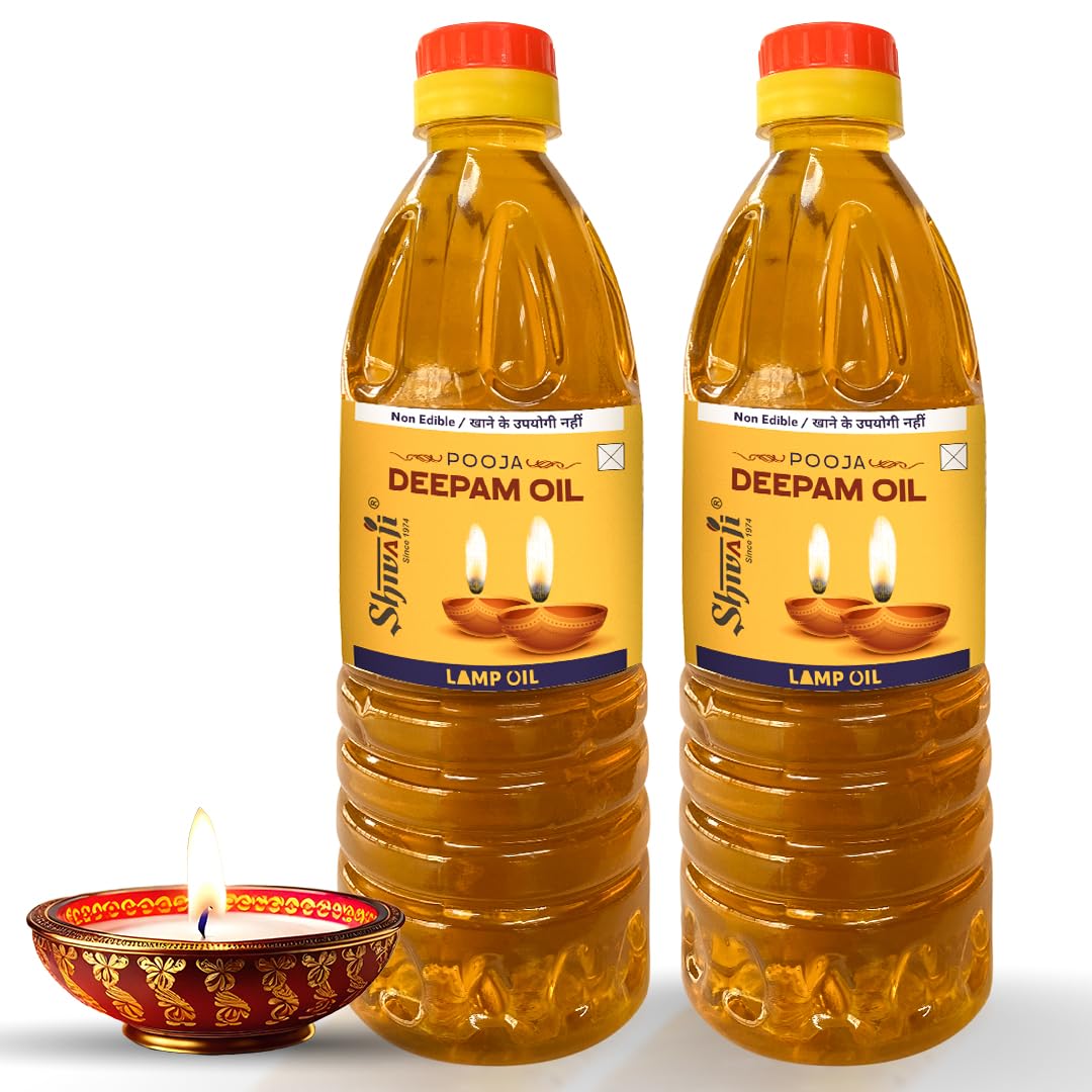Shivaji Pure Pooja Oil (1ltr appx), Til Oil for Pooja Purpose| long lasting, Non-Freezing Til Oil for Pujas, Havans, Light Diyas, Navratres Festival– Pack of 2 (900ml Total) (B0D7F5G6ZR) Amazon Price History, Amazon Price Tracker