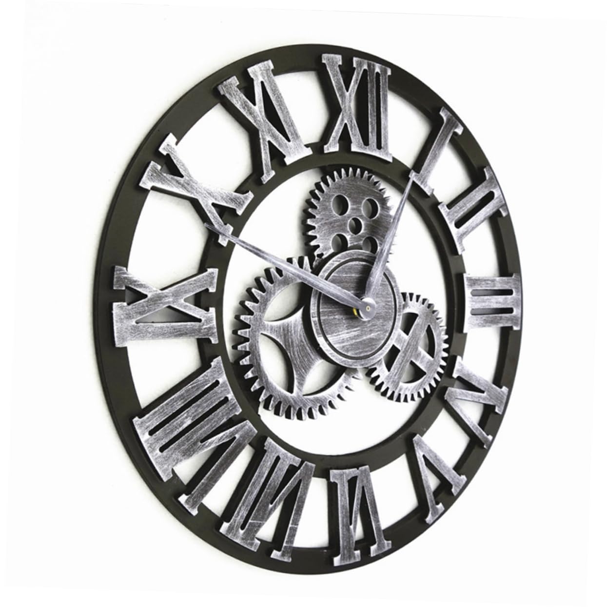 Ciieeo Reloj de Pared Decorativo de Estilo Industrial Retro Batería para Salas de Estar Cocinas Oficinas Diseño de Engranajes para Decoración de Pared