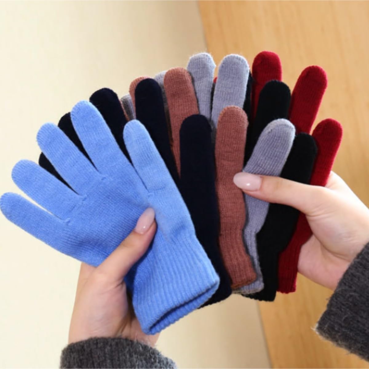 Guantes Viento Deportivos Guantes De Invierno Punto Cálidos For Hombre Y Mujer Elásticos For Otoño E Regalos De Invierno