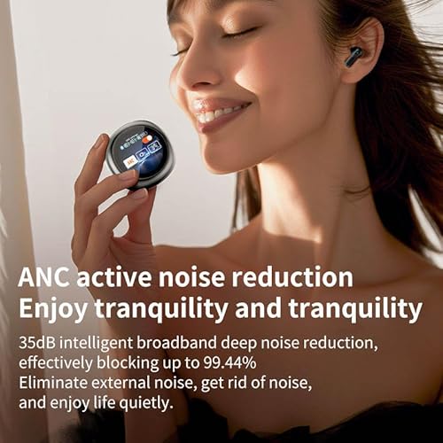 Fones de ouvido com tela LCD com ANC e ENC de fone de ouvido para fone de ouvido de música esportiva