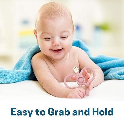 Miniatura 6 de Kungfu Monkey - Juguetes de dentición para bebés con correa de soporte para cochecito, mordedor de silicona de grado alimenticio Seeway - Fácil de