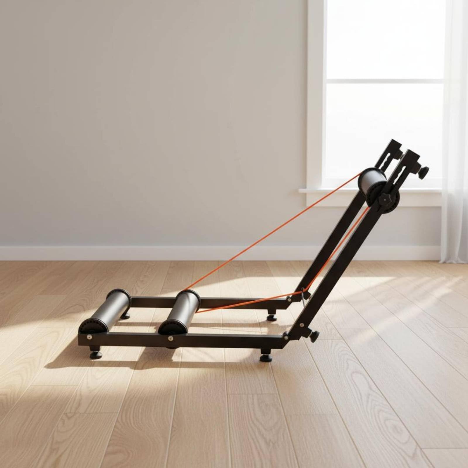 Entrenador de Bicicleta Interior Rodillo Bicicleta Estática Soporte Ciclismo Plegable de Material Ligero Ajustable para Entrenamiento en Interiores