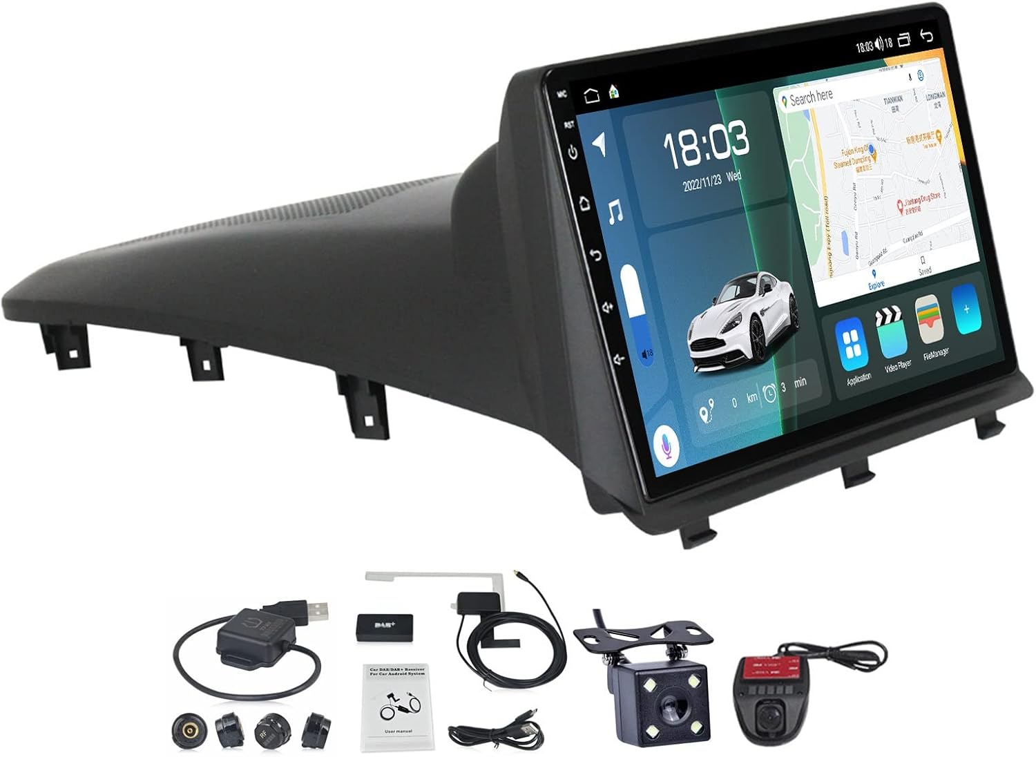 Radio Einbaurahmen Für Nissan Patrol Y61 1997-2006 - 2 DIN Blende Mit Holzoptik