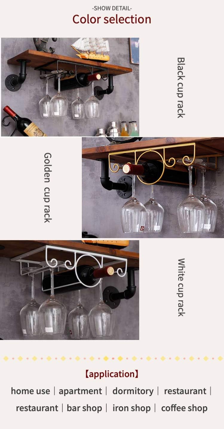 Red-Ni Home Kitchen Dining Wine Accessories Under Cabinet Stemware Glass/Bottle Rack Holder Hanger Storage Organizer (Black)