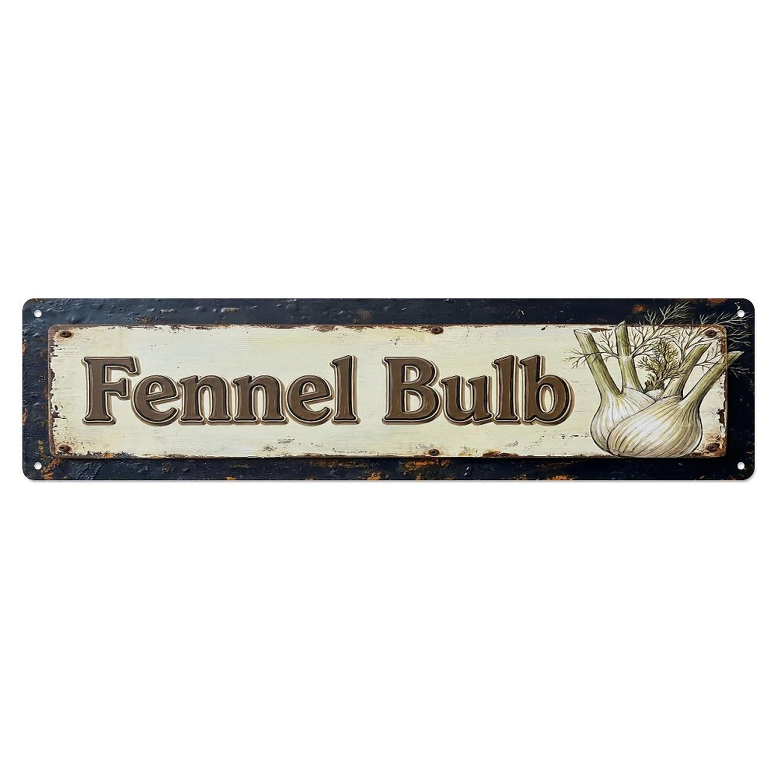 Vintage Fennel Bulb Aromatic Farmhouse Metal Tin Sign