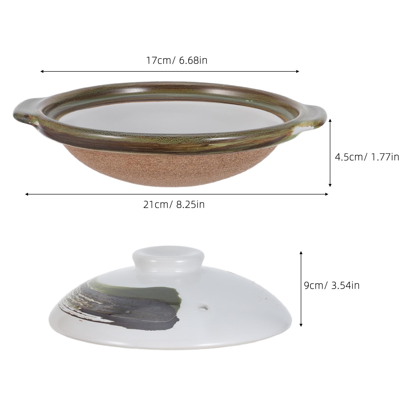 Olla de Barro para Cocinar de Arcilla 340ml para Porridge y Estofado