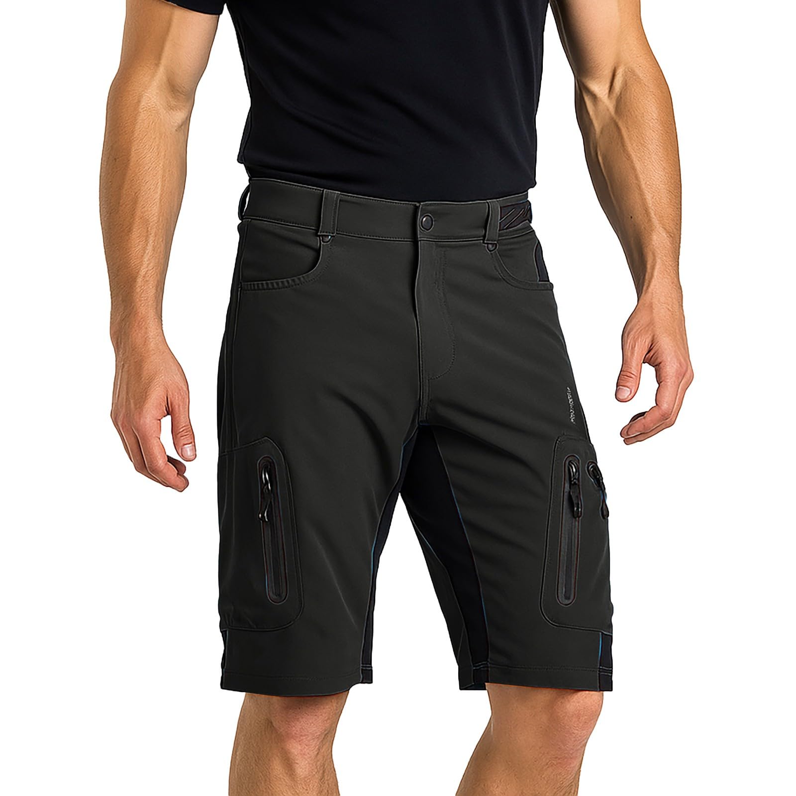 Pantaloncini tattici da trekking da uomo, con tasche, bermuda, pantaloni cargo corti per MTB, da ciclismo, chino, sportivi, elasticizzati, da ciclismo