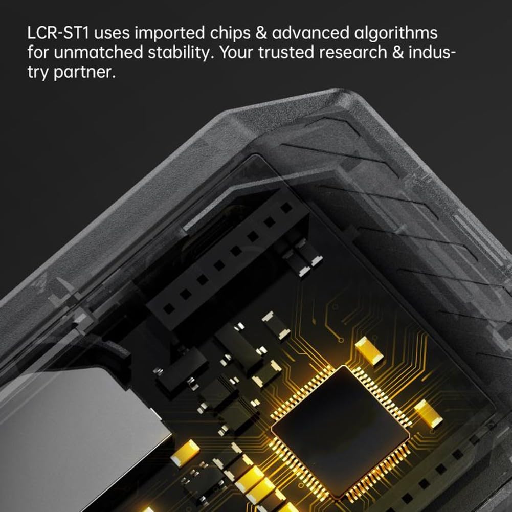 Für FNIRSI LCR-ST1 Digitales Brückenmessgerät, 2,9 cm HD-Farbdisplay, Mini-Pinzette, Tester, Widerstand, Kondensator, Induktor, Durchgangs-Diodentest, Messwerkzeug