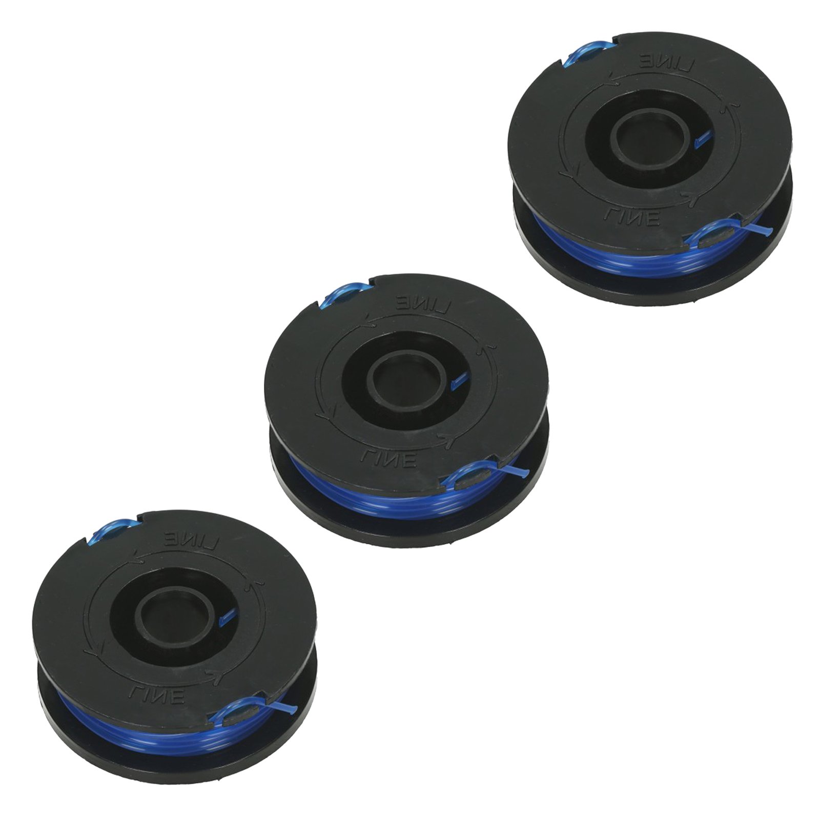 SPARES2GO 5m Line & Spool for Mac Allister MGT430 Strimmer Trimmer (Pack of 3)