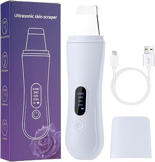 Skin Scrubber 4 Modes Ultrasonic Rechargeable Portable Spatula | Facial Cleansing Tools for Women Salon Summer Holiday Daily Evening Party Festival Wedding Home Date