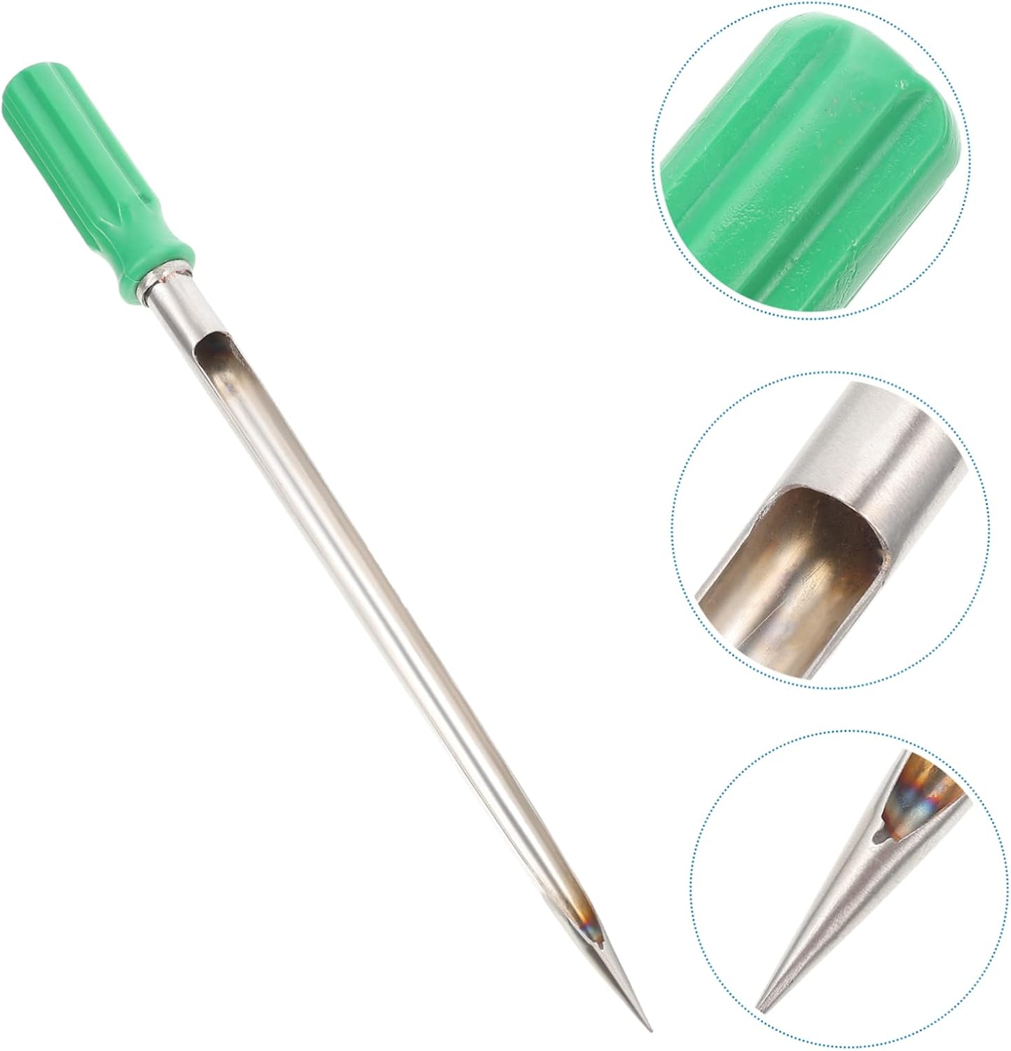 10pcs Multifunctional Stainless Steel Grain Sampler Tool with Plastic Handle Durable Probe for Accurate Sampling of Rice Corn and Sorghum Easy to Clean and Use