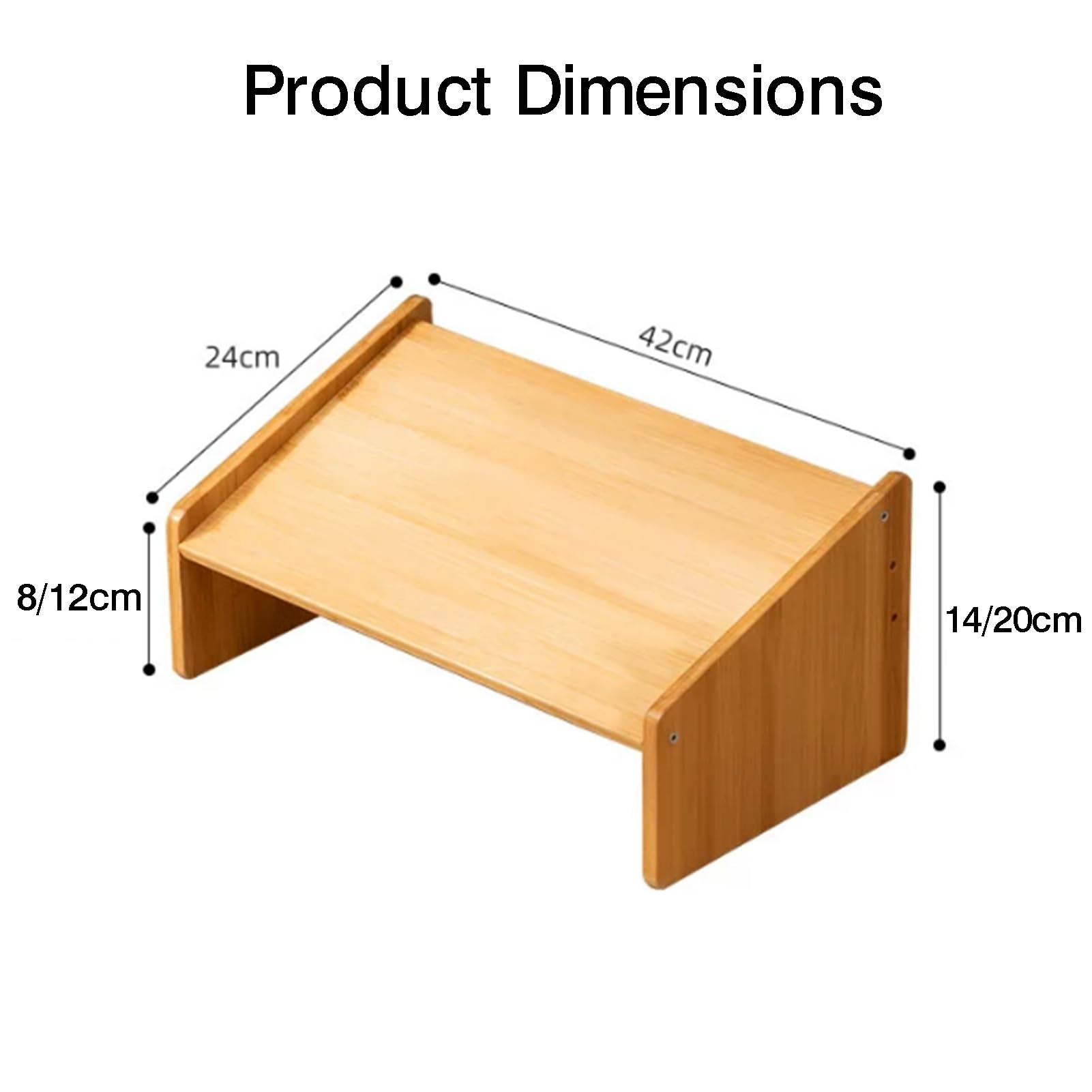Reposapiés For Debajo Del Escritorio En El Trabajo, Taburete Ergonómico For Pies, Con 3 Posiciones De Altura Y Ajuste Ángulo Inclinación 20°, Carga Máxima 150 Kg(Color-2,42x24x20cm)