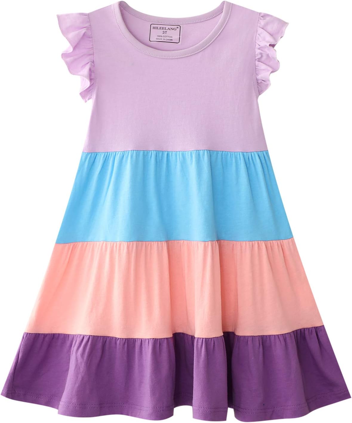HILEELANG Toddler Little Girl Summer Dress Sleeveless Cotton Casual Flower Shirt Playwear Jumper Skirt Sundress image 3