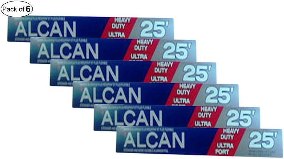 Alcan Aluminum Foil Ultra Fort (37.5 Sq.Ft.) (Pack of 6) : Amazon.ca ...