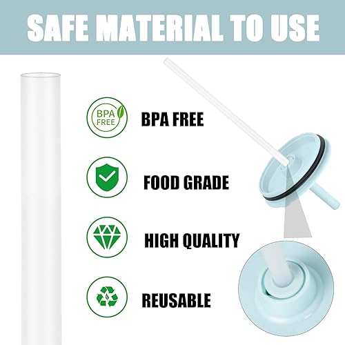 Miniatura 7 de Greant Paquete de 7 popotes compatibles con vaso Hydro Flask de 32 onzas, a prueba de polvo, compatible con vaso Hydro Flask de 32 onzas y 40 onzas,