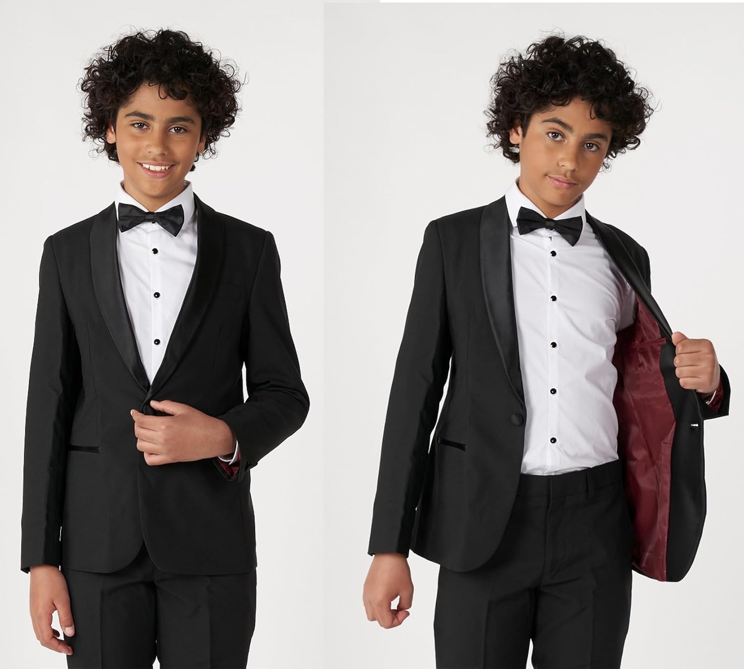 Boys' Wedding 2 Pieces Suit Tuxedos Shawl Lapel One Button Jacket Pants