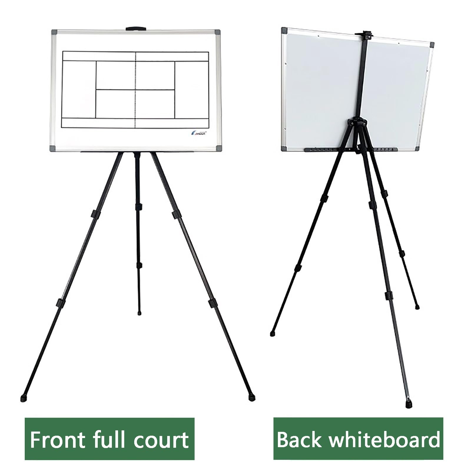 Lavagna Tattica per Allenatori, Lavagna da Tennis cancellabile a Secco for Allenatori, Design Fronte-Retro, con treppiede e Zaino, for la Guida strategica