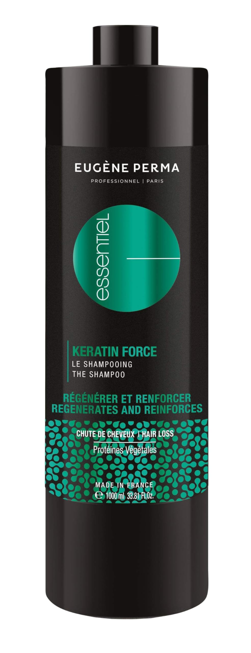 Shampooing Eugène Perma Esseliel forces de keratine pour cheveux abîmés en hiver