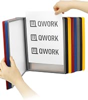 QWORK Fali Kiállítási Rendszer 20 A4 Panellel Többszínű Dokumentumtartó 5